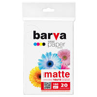 Фотобумага Barva 10x15, 180 g/m2, matt, 20арк (A180-257)