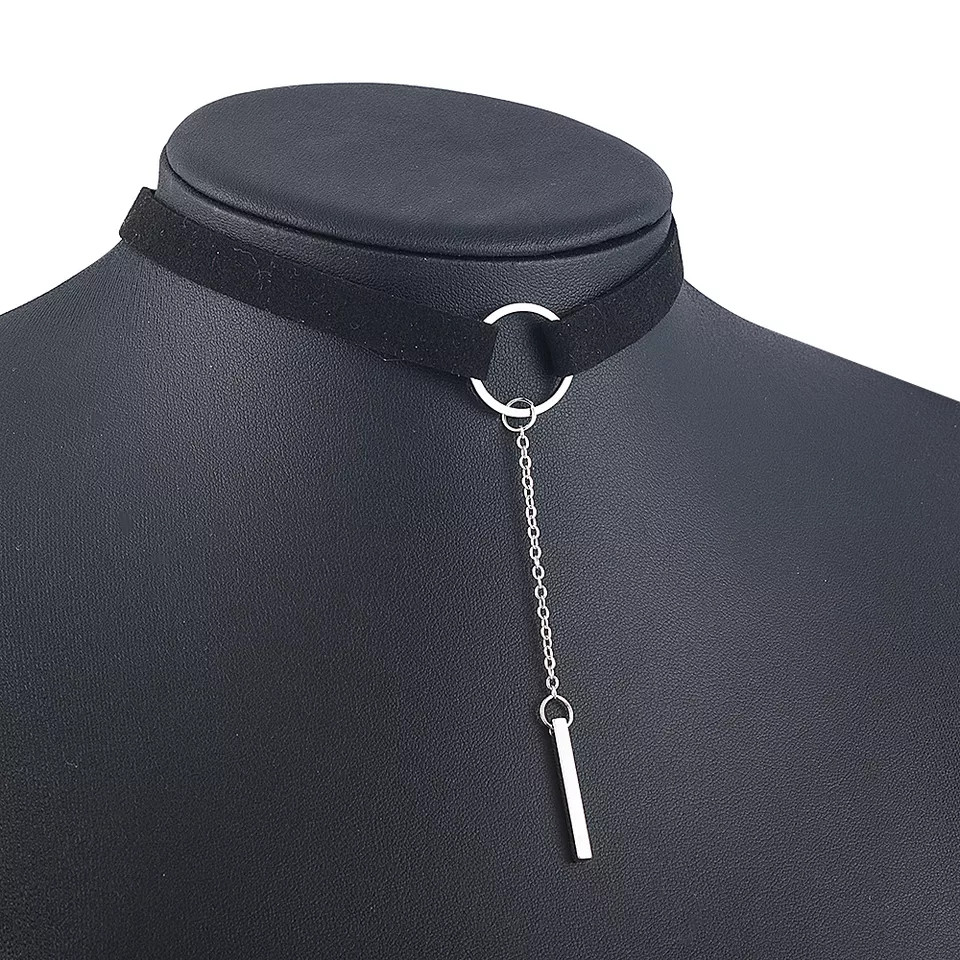 Чокер Пензлик пензлик Кільце Black Velvet Шкіра Choker ретро вінтаж кольє Хіт!, фото 1