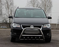 Кенгурятник WT003 (нерж) 60 мм, без надписи для Volkswagen Touran 2010-2015 гг