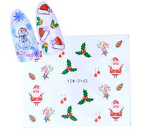 Новорічні стікери на нігті під гель лак-розмір стікера 6*5см, інструкція по застосуванню є в описі товару