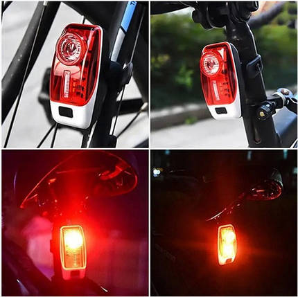 Велосипедний габарит XH-207 0.5W + 3LED + кліпса + microUSB, фото 3