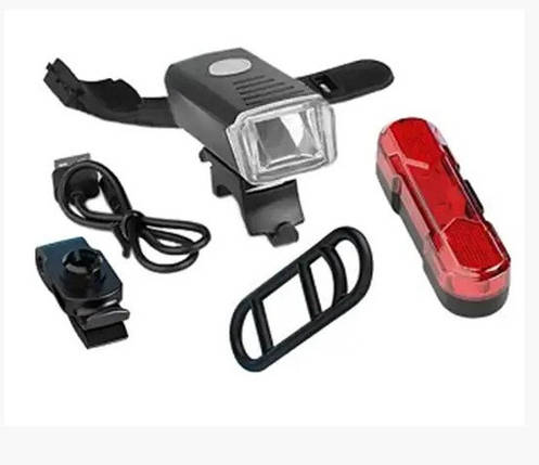 Велосипедний ліхтар BSK-HY027 LM та габарит-5SMD + microUSB (3 режими + 5 режимів), фото 3