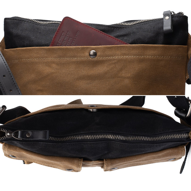 Фото чоловічої сумки кросс боді коричневого кольору Фото чоловічої сумки кросс боді коричневого кольору