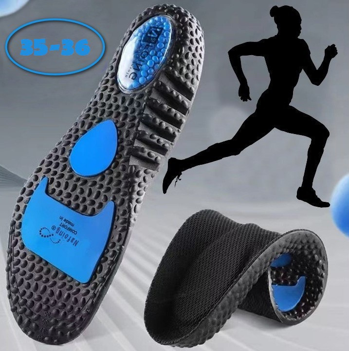 Спортивні амортизуючі устілки з повітряною подушкою Nafoing Black Розмір 35-36, фото 1