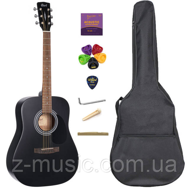 Гітара акустична Cort AD810 BKS (Black Satin) (комплект): продаж
