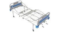 Ліжко функціональне медичне АТОН КФ-4-МП (розбірне з пластиковими бильцями та колесами діаметром 75)