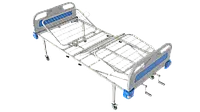 Кровать функциональная медицинская АТОН КФ-4-МП (разборная с пластиковыми перилами и колесами диаметром 75) с