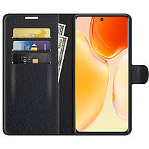 Шкіряний чохол-книжка Lichee для Motorola G53 малиновий, фото 3
