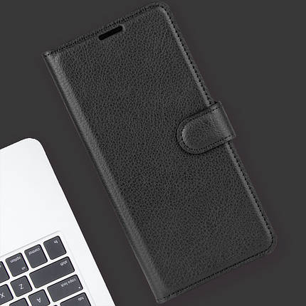 Шкіряний чохол-книжка Lichee для Motorola G72 чорний, фото 1