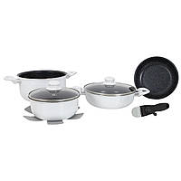 Набір посуду Gimex Cookware Set induction 7 предметів White (6977221) оригінал