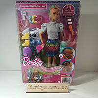 Барби мулатка радужно-леопардовые волосы меняют цвет Barbie HCV99 Doll Leopard Rainbow Hair