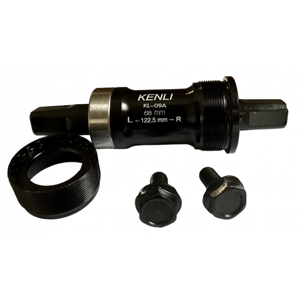 Картридж вело KENLI KL-09A 68 мм х 122,5 мм квадрат, алюміній, фото 1