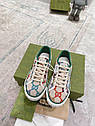 Eur36-45 кросівки модні Гуччі Gucci Tennis жіночі чоловічі кеди, фото 3