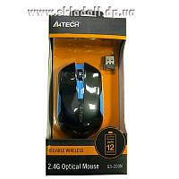 Бездротова мишка A4Tech G3-200N Black-Blue, V-TRACK USB