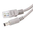 Кабель Ethernet RJ45+живлення постійного струму 15 метрів. CCTV кабель RJ45. Штекера для камери відеоспостереження, фото 5