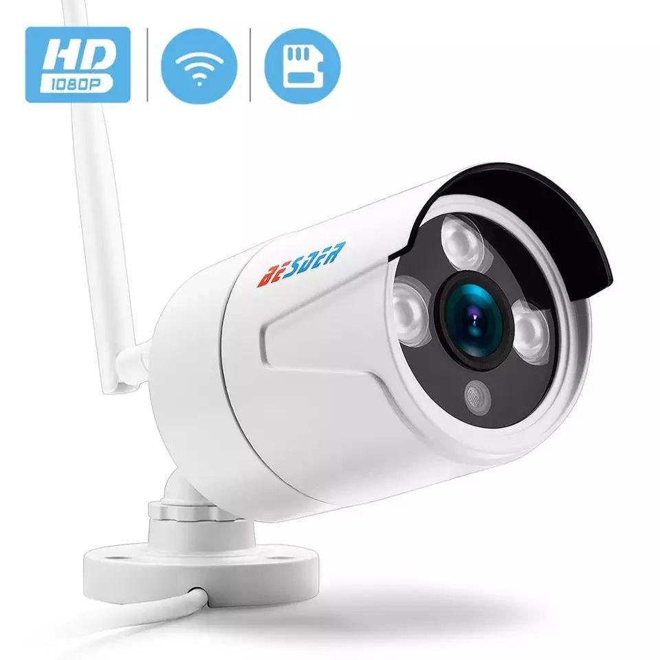 Охоронна Wi-Fi IP-камера Besder BE-6003MW White 1080P 6мм. Onvif. Інфрачервоне нічне бачення, мікрофон. iCSee, фото 1