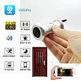 Охоронна міні WiFi IP камера дверне вічко з ІЧ нічним баченням HQcam. V380 Pro, фото 2