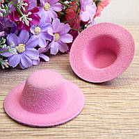 Основа для заколки, шляпка для кукол, Ø 6 см, розовый