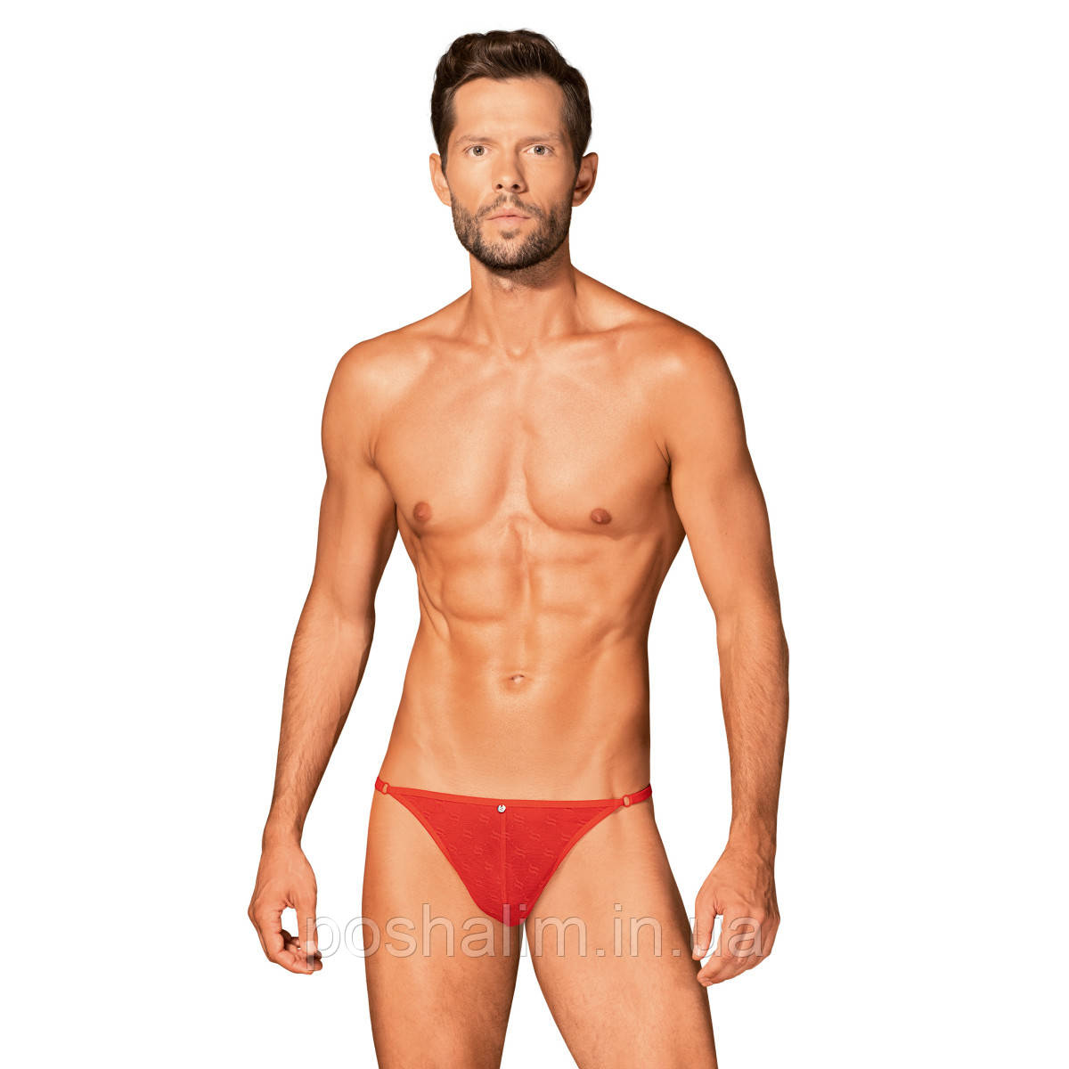 Труси чоловічі еротичні Obsessive OBSESSIV RED розмір OS, фото 1