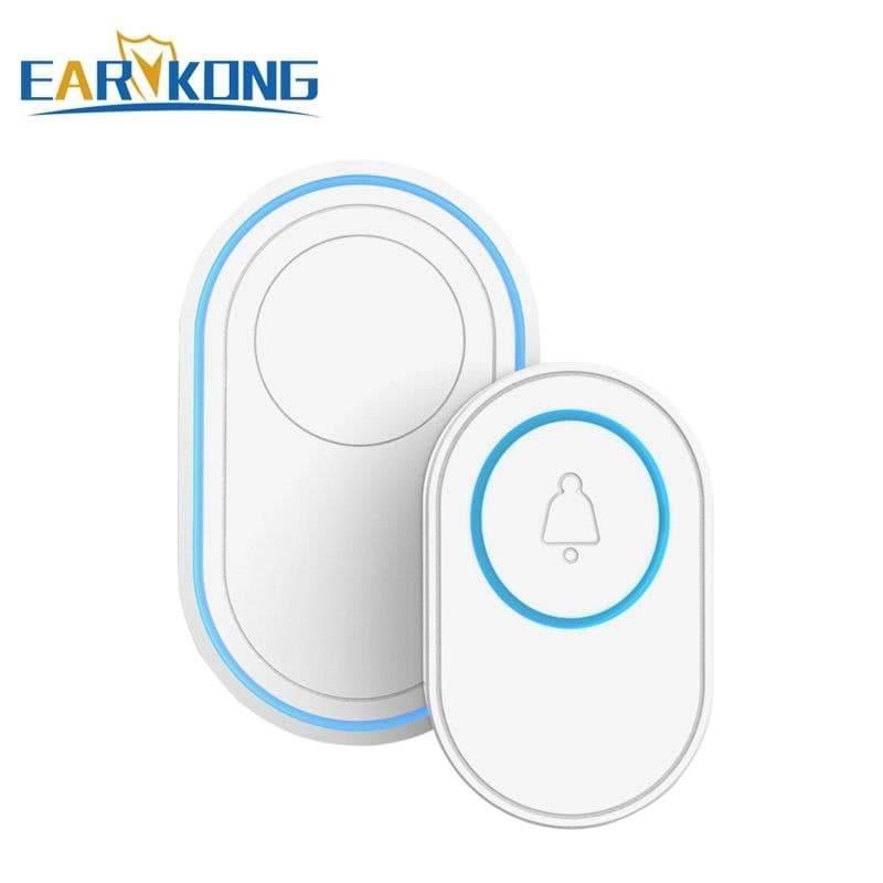 Бездротовий водонепроникний дверний дзвінок Earykong Wireless door bell 433MHz white, фото 1