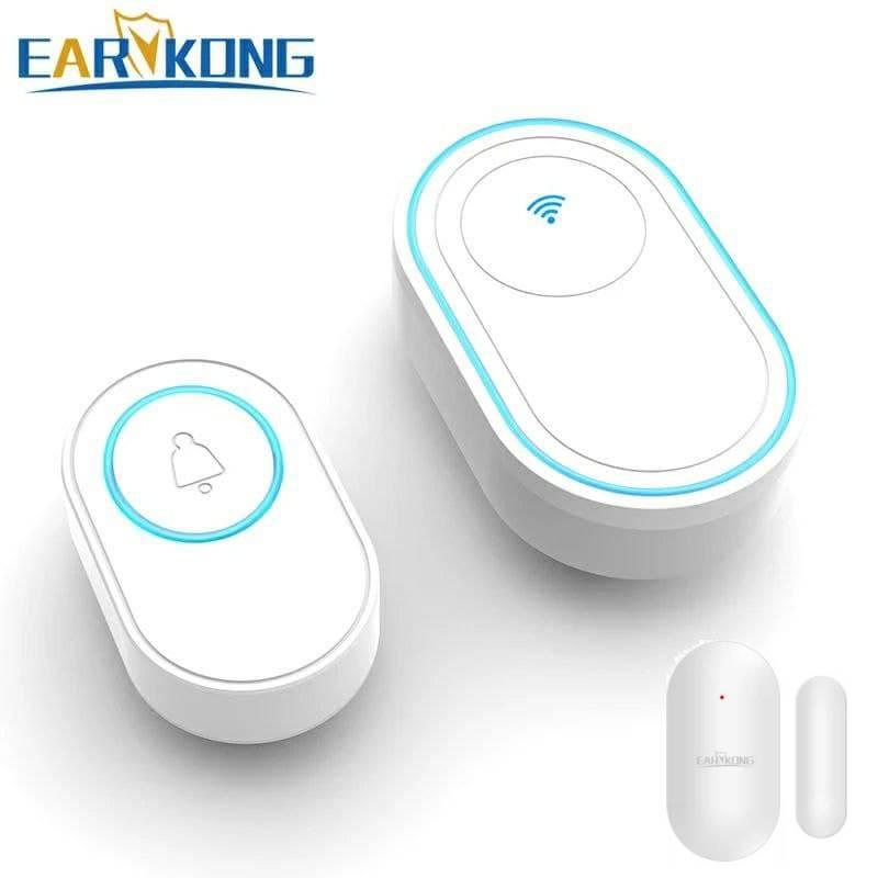 Бездротовий водонепроникний дверний дзвінок Earykong Wi-Fi door bell з датчиком відкриття. Tuya / Smart life