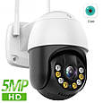 Зовнішня 5 Мп поворотна IP WiFi Onvif камера Durevin (Wonsdar) XM03-5MP. iCSee, фото 3