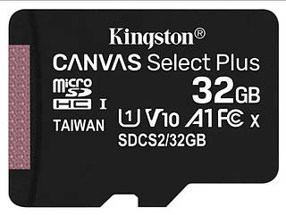 Карта пам'яті Kingston 32 Гб Canvas Select Plus microSD