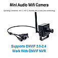 Металева IP WiFi міні- камера Jienuo JN-IP407SW-D-WIFI 1080P 3,6mm Onvif, AP Hotspot. CamHi Pro, фото 3