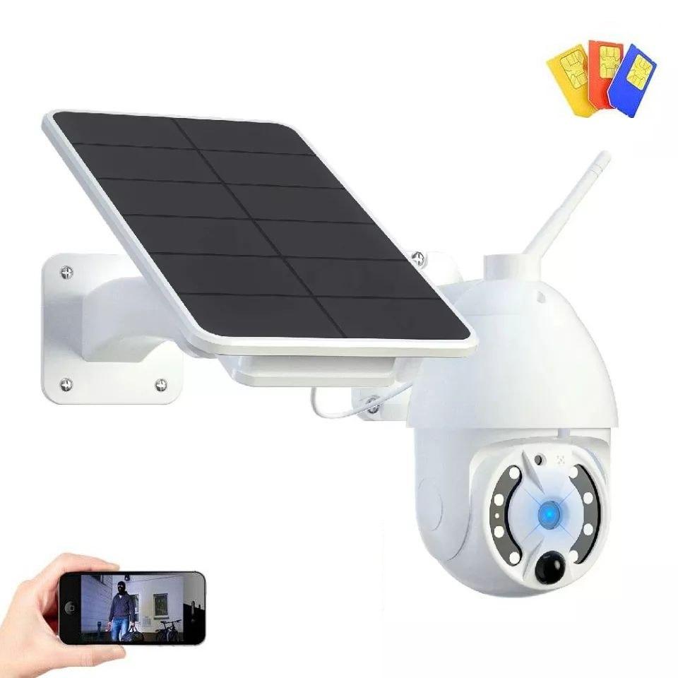 Камера зовнішня поворотна LS Vision 3M-4G solar camera 4G 3 Mп із сонячною панеллю. UBox, фото 1