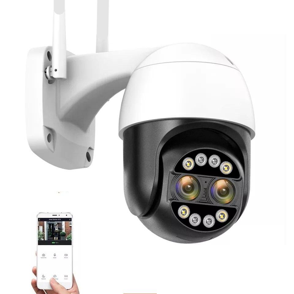 Вулична поворотна WIFI камера спостереження Besder Q8S-4MP. Зум. ІК нічне бачення. iCSee, фото 1