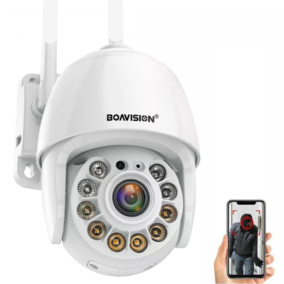 Охоронна поворотна Onvif Wi-Fi IP камера спостереження Boavision HD22M402M 4Мп. CamHi Pro, фото 1
