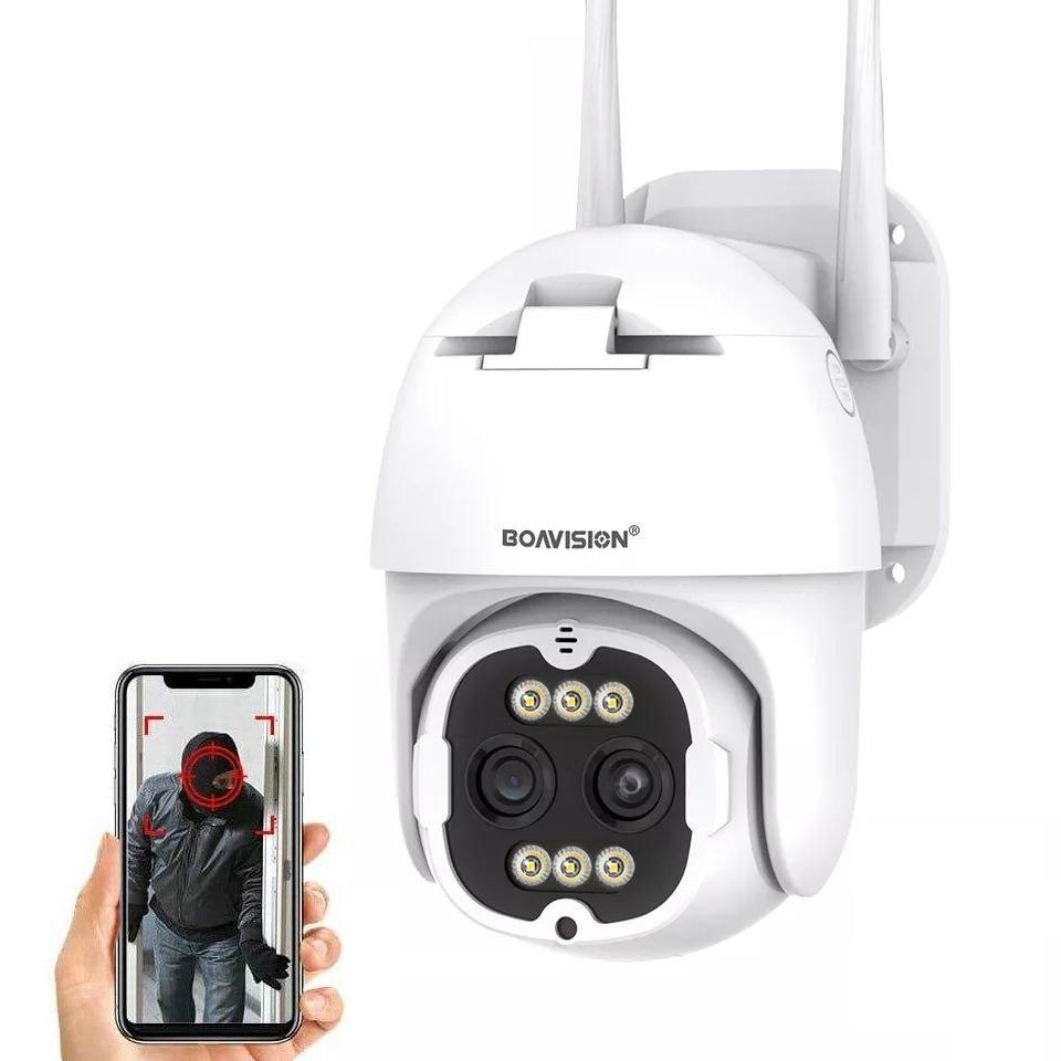 Вулична охоронна поворотна Wi-FI камера спостереження Boavision 8MP8X. Зум. iCSee, фото 1