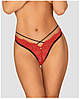 Трусики жіночі стринги жіночі червоні Obsessive METTIA L/XL, фото 3