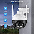 Зовнішня поворотна IP WiFi камера Besder A18 8MP. iCSee, фото 4