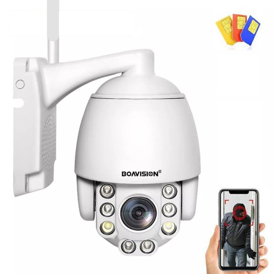 Охоронна поворотна 4G 5 Мб камера спостереження з 5х зум Boavision HX-4G50M28AS. CamHi
