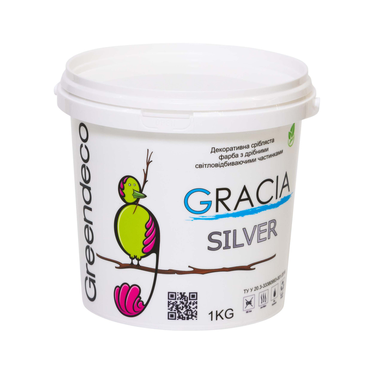 Напівпрозора фарба з ефектом відбиття світла Gracia (Silver/Gold/Pearl). Greendeco, фото 1