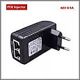 Активний інжектор PoE 48V0.5A для IP-камери відеоспостереження, фото 3
