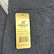 Лосини жіночі одношовні бавовна з віскозою Kenalin, розмір M-L, сірі, 9634, фото 4