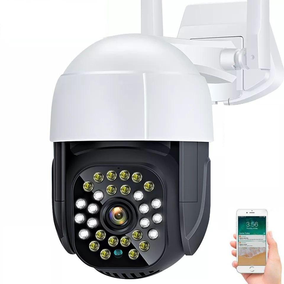 Вулична поворотна IP WiFi камера Zelx XM18-8MP-BL. iCSee, фото 1