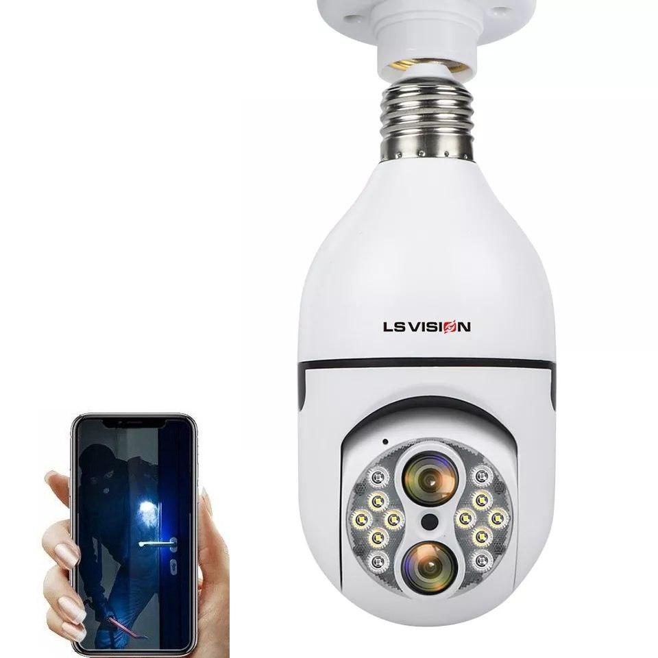 Поворотна камера лампа LS VISION LS-WA11 4MP з 2 об'єктивами. IPC360 Home