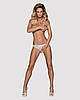 Трусики жіночі еротичні Obsessive Alabastra crotchless thong S/M, фото 3