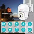 Охоронна поворотна Wi-Fi IP Onvif камера HFWVISION HF-WSV02-B30E 3 Mp. Tuya, фото 4