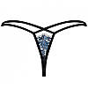 Трусики-стринги жіночі чорні Obsessive Yassmyne thong S/M, фото 4