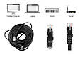 Мережевий кабель Ethernet RJ45 10 м. Водонепроникний CAT5 кабель LAN для CCTV POE IP-камер., фото 5