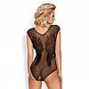Боді еротичне чорне Obsessive B112 teddy black S/M/L, фото 3