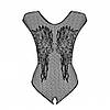 Боді еротичне чорне Obsessive B112 teddy black S/M/L, фото 5