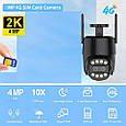 Охоронна поворотна 4G+Wi-Fi IP камера спостереження Boavision D4W4MP4G-S. CamHi Pro, фото 4