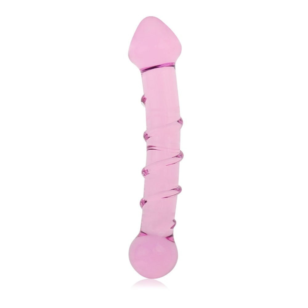 Фалоїмітатор скляний 7" Glass Romance рожевий, 18 х 3.5 см