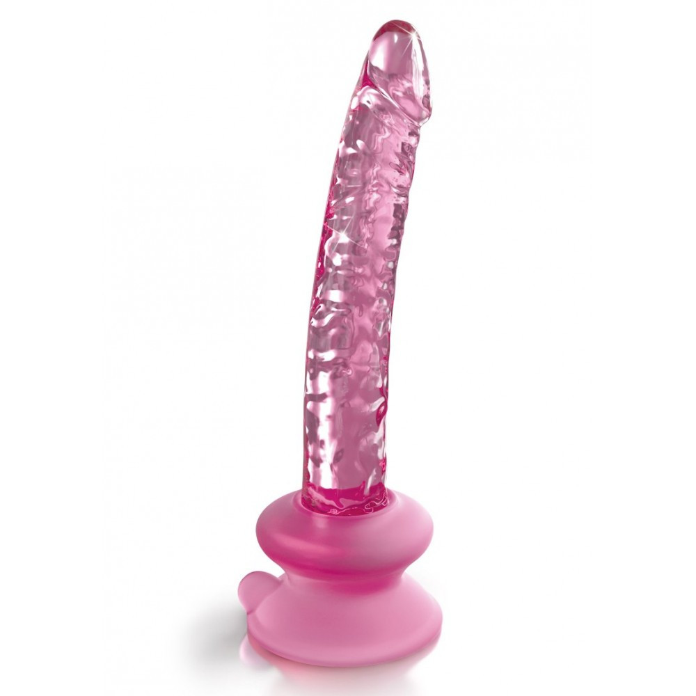 Фалоїмітатор скляний із присоском Pipedream Icicles Pink