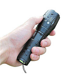 Металевий світлодіодний ліхтарик 1000LM T6 з функцією зуму та 3 режимами. Flashlight.